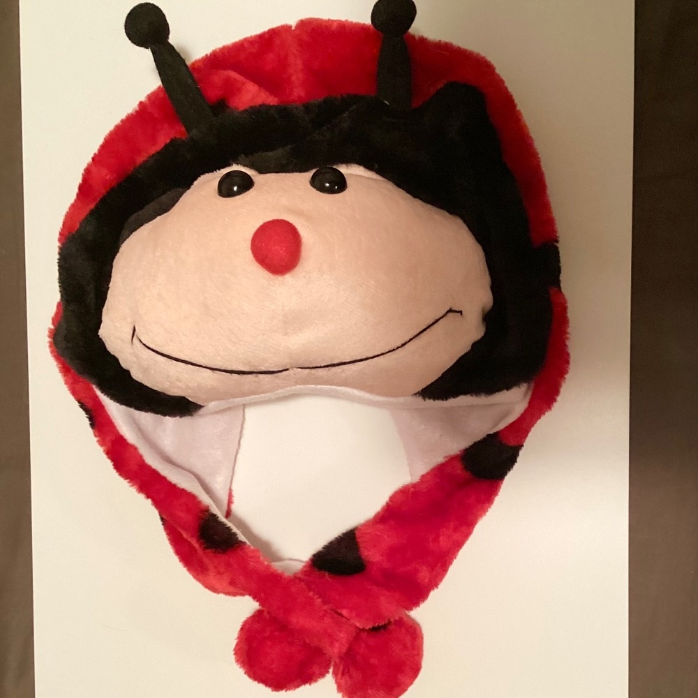 Winter Soft Plush Hat Beanie Fun Ladybug